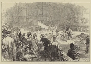 Der Prinz und die Prinzessin von Wales und der König und die Königin von Griechenland im Crystal Palace